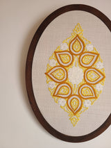 Sod Aari Embroidered Wall Hanging - Off White