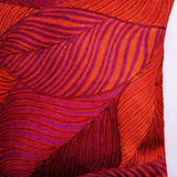 Leaves Chainstitch Embroidered Cushion Cover Red & Yellow