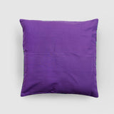 Fronds Chainstitch Embroidered Cushion Cover Blue, Purple and Green