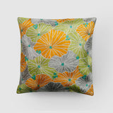 Fronds Chainstitch Embroidered Cushion Cover - Pastel