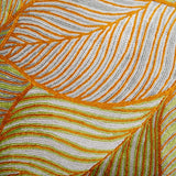 Leaves Chainstitch Embroidered Cushion Cover - Pastel