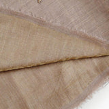 Ecru Gold Shimmer Reversible Handwoven Pashmina Stole - Zaina by CtoK