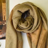 Shimmer Natural Copper Pure Handwoven Pashmina Stole - Zaina by CtoK