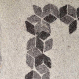 Boundaries - Wool Hand Felted Kashmir Namda Rug Cream - Zaina by CtoK