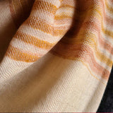 Sepia Yellow Ikat Handwoven Pashmina Stole
