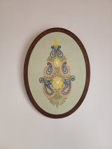 Jabran Aari Embroidered Wall Hanging - Tea Green