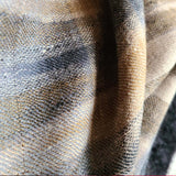 Slate Grey & Brown Ikat Handwoven Pashmina Stole