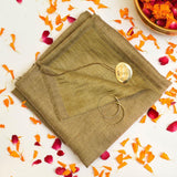 Shimmer Natural Gold Reversible Handwoven Pashmina Stole - Zaina by CtoK