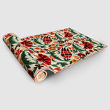 Ivory Hand Embroidered Chainstitch Runner Rug