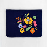 Corsage - Aari Embroidered Laptop Sleeve Navy Blue - Zaina by CtoK
