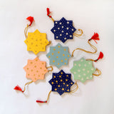 Assorted Christmassy Star Decorations in Pack of 6